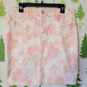 7 For All Mankind Pencil Floral Skirt.